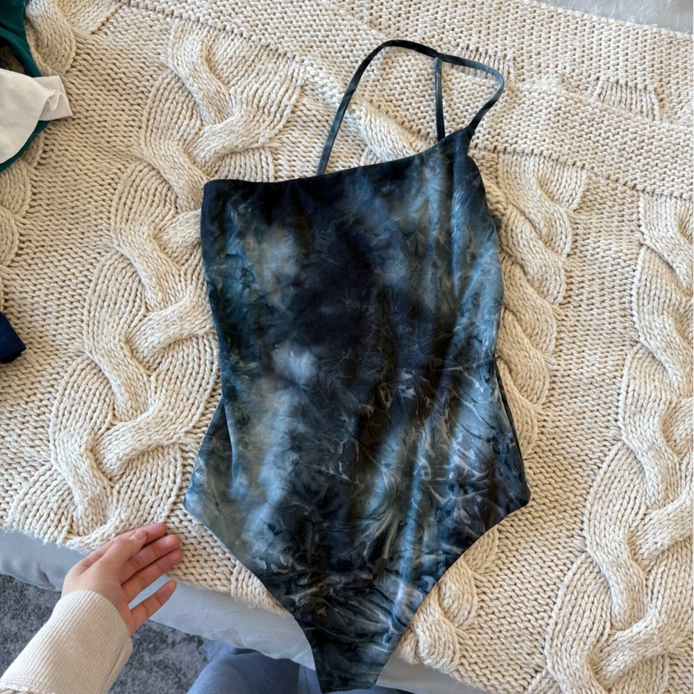 REVOLVE Tie-Dye Bodysuit in Blue and Black